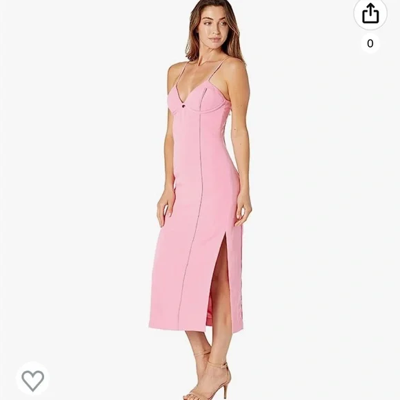 bardot tailored midi dress pink sorbet - Picture 1 of 5